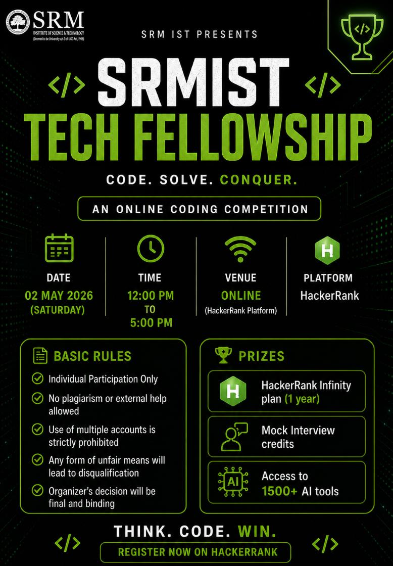 TechFellowship Edition 1 by Hackerrank Campus Crew